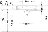 Duravit Waschtisch Vero Air 700 mm, weiß, ohne Überlauf, mit 1 Hahnloch, geschliffen