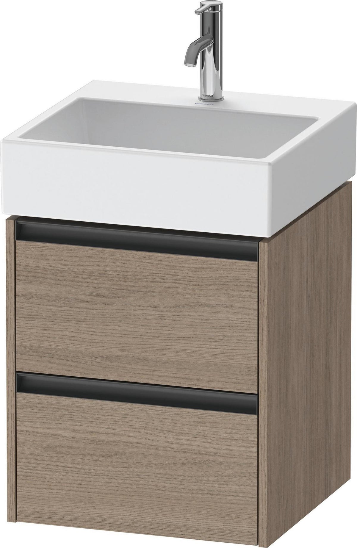 Duravit Ketho.2 Waschtischunterbau 484 mm Eiche Terra Matt mit 2 Schubkästen