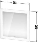 DURAVIT White Tulip WT7060 Spiegel 750 mm mit Beleuchtung, Heizung & Sensorschalter von Philippe Starck