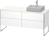 DURAVIT XSquare Waschtischunterbau bodenstehend 1600 mm betongrau matt mit 4 Auszügen