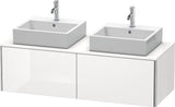 Duravit Waschtischunterbau XSQUARE 1400x400x548mm 2 Auszüge s-matt Eiche Ahorn links