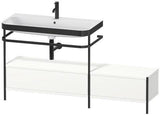 Duravit Waschtischset Happy D.2 Plus 1600x490mm Taupe Supermatt mit Hahnloch und Handtuchhalter