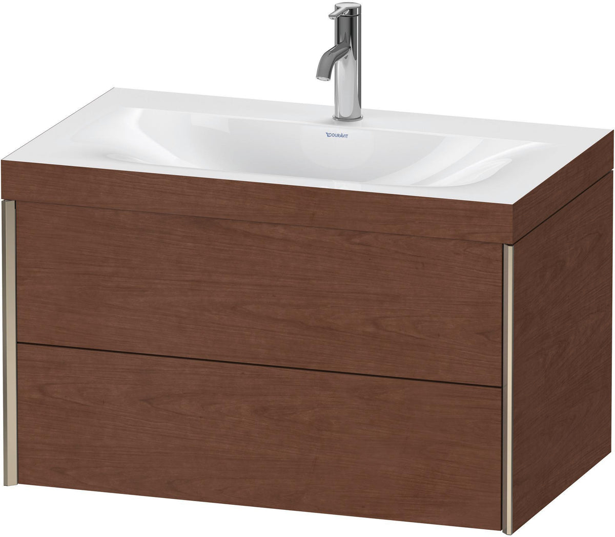 DURAVIT XViu c-bonded Waschtischset 800 mm wandhängend mit 2 Schubkästen und Tip-on-Technik
