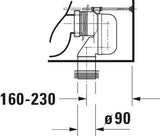 Duravit No.1 Stand-WC Kombi, spülrandlos, HygieneGlaze, 650 mm, weiß