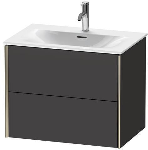 Duravit Waschtischunterbau XVIU 710x557x480mm 2 Schubkästen Siphonausschnitt s-matt