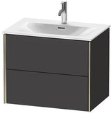 Duravit Waschtischunterbau XVIU 710x557x480mm 2 Schubkästen Siphonausschnitt s-matt