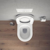 DURAVIT WC-Sitz Starck 3 mit SoftClose Absenkautomatik, Edelstahl-Scharniere, weiß