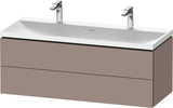 DURAVIT L-Cube Waschtischset 1200x480x480 mm, Eiche, 2 Schubkästen, wandhängend, Tip-on