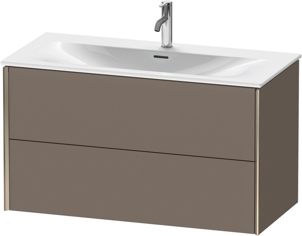 DURAVIT XViu Waschtischunterbau wandhängend 1010 mm, 2 Schubkästen, weiß matt – mit Tip-On-Technik