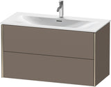DURAVIT XViu Waschtischunterbau wandhängend 1010 mm, 2 Schubkästen, weiß matt – mit Tip-On-Technik