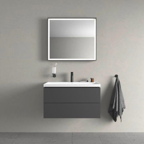DURAVIT Starck T Zahnputzbecher, Chrom, Akzentfarbe Weiß Matt, 65x98x173 mm, Glas, Messing