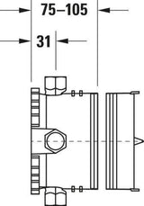Duravit BlueBox G1/2 Einbaukörper ohne Vorabsperrung – Einbauteil für Brausen und Zubehör