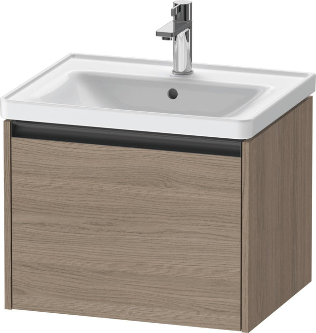 Duravit Ketho.2 Waschtischunterbau 584 mm Eiche Terra mit 1 Auszug und Soft-Close
