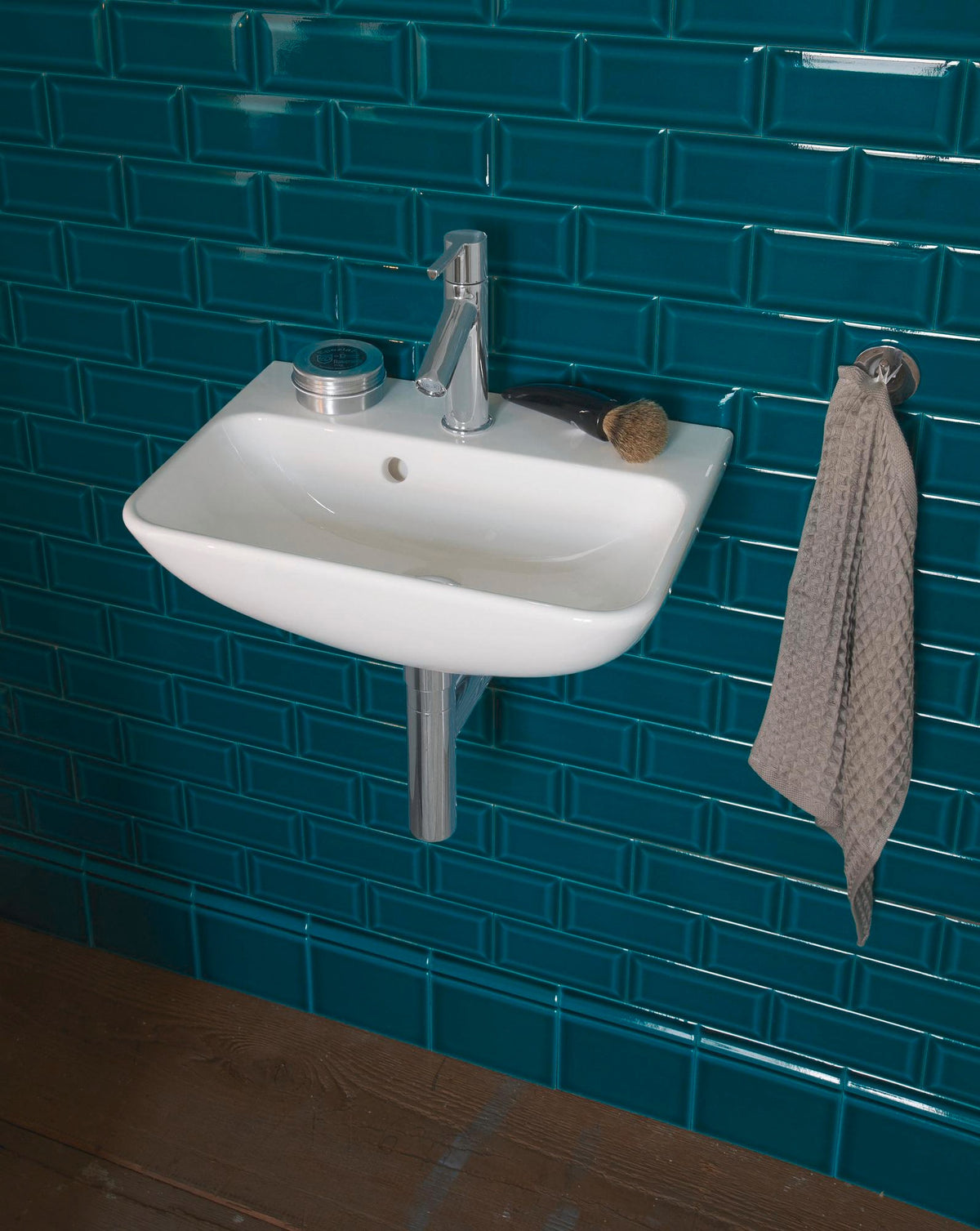 DURAVIT ME by Starck Handwaschbecken 450 mm mit Überlauf, 1 Hahnloch, weiß seidenmatt