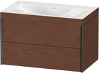 Nussbaum / m.Viu,2Schubk.503x800x480mm o.Hl,schwarz m./amerik.nussbaum,RahmenC / amerikanischer nussbaum