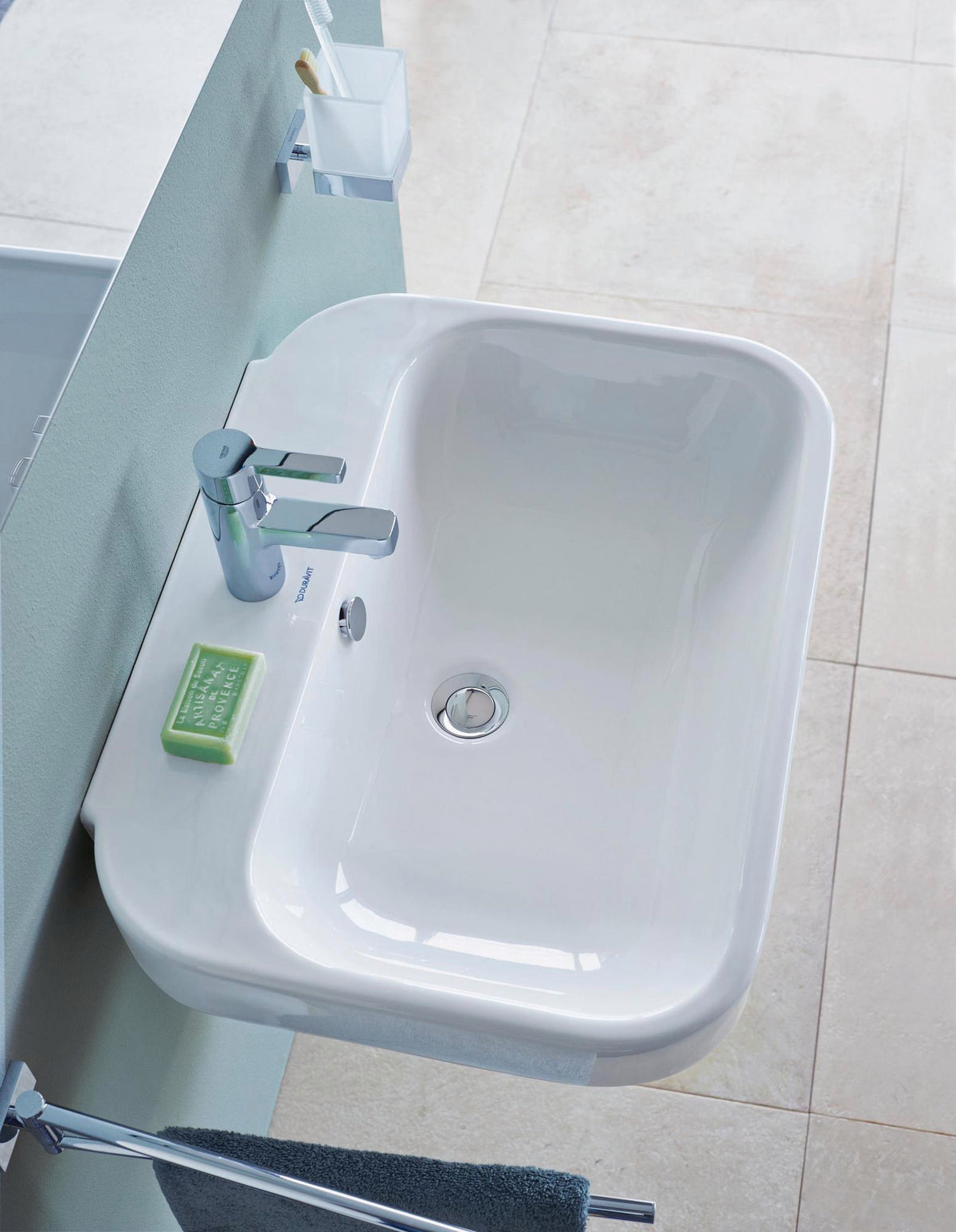 Duravit DU Design Siphon Schwarz Matt – Flaschensiphon Universal mit Rosette