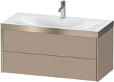 DURAVIT XViu c-bonded Waschtischunterbauset 1000 mm, 2 Schubkästen, champagner matt/basalt matt