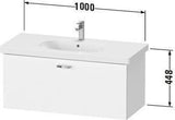 Duravit XBase Waschtischunterbau wandhängend 600 mm, 1 Auszug, weiß matt – montiert