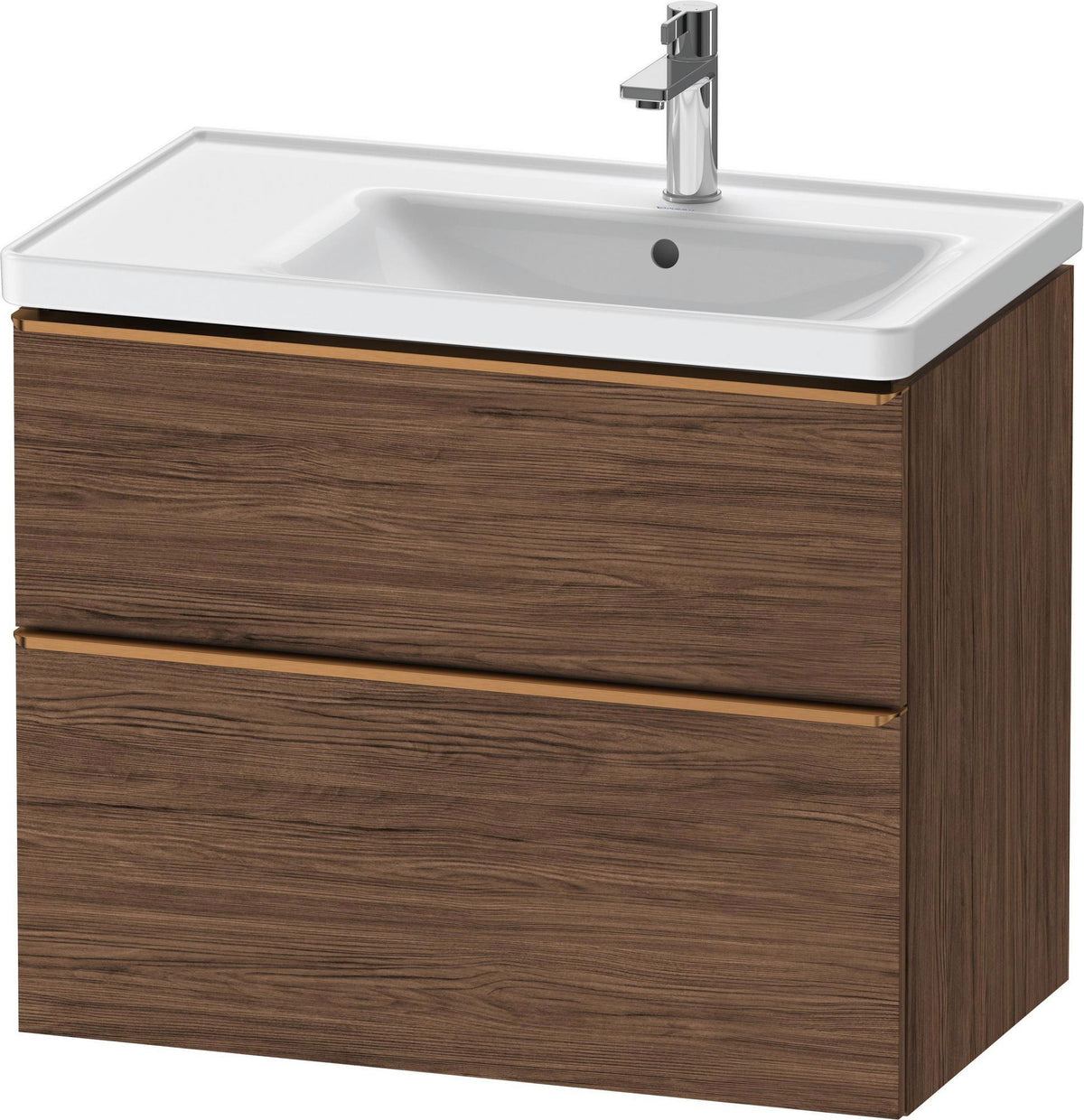 Duravit D-Neo Waschtischunterbau 784 mm Eiche Schwarz Bronze, wandhängend, 1 Auszug