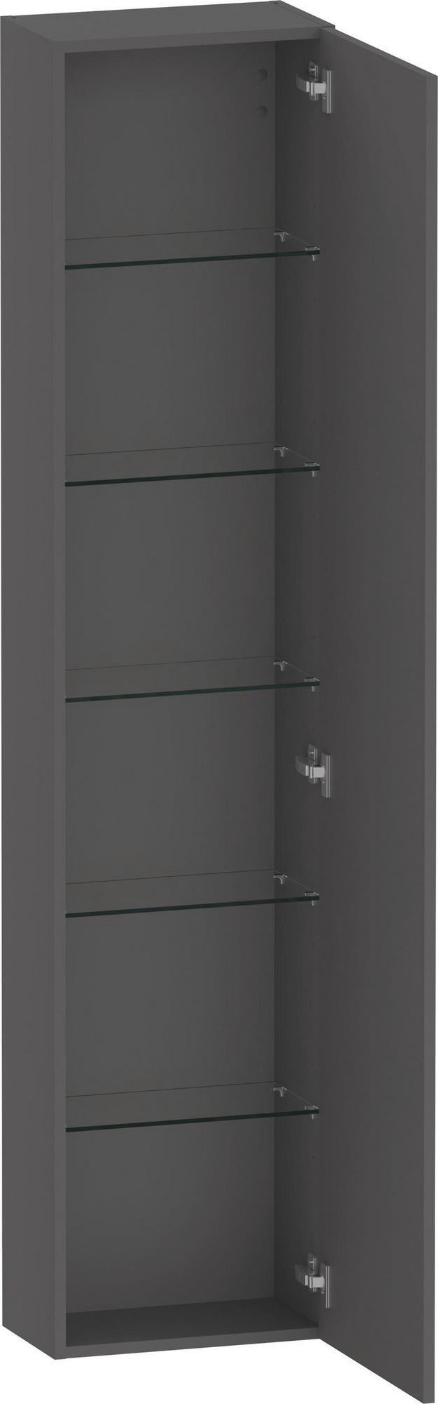 DURAVIT DuraStyle Hochschrank 400 mm betongrau matt, 1 Tür links, Soft-Close