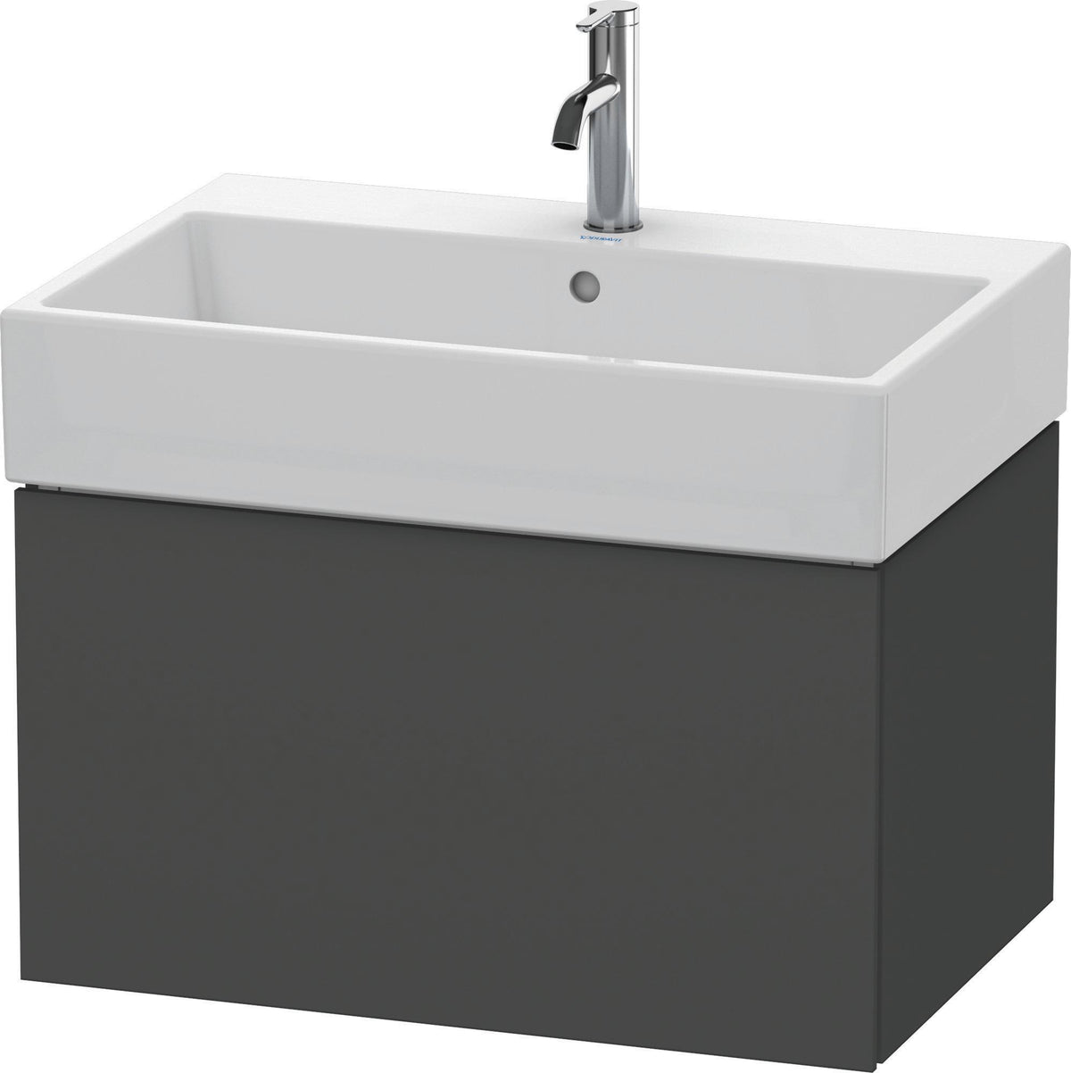 Duravit L-Cube Waschtischunterbau 684 mm weiß matt, 1 Auszug, wandhängend, Tip-On