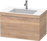 Duravit L-Cube c-bonded Waschtischunterschrank 800 mm Eiche wandhängend mit Tip-on Technik