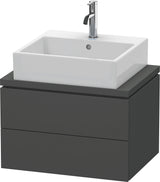 Duravit L-Cube Konsolenwaschtischunterbau 620 mm betongrau matt mit 2 Schubkästen und Tip-On-Technik