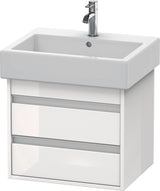 DURAVIT Ketho Waschtischunterbau wandhängend 550 mm, 2 Schubkästen, weiß matt – für Vero 045460