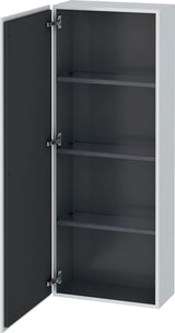 Duravit L-Cube Halbhochschrank 500 mm, 1 Tür links, betongrau matt, wandhängend, Soft-Close