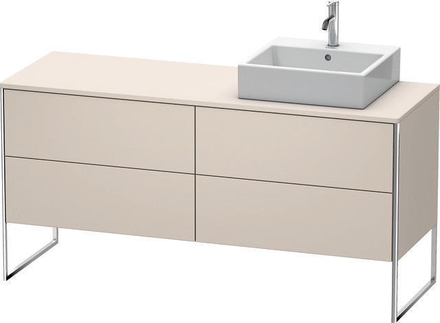 Duravit XSQUARE Waschtischunterbau 1600x400x548mm mit 4 Auszügen, Becken rechts