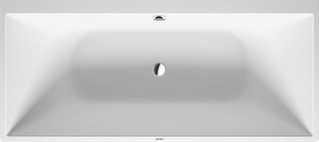 Duravit DuraSquare Badewanne 1800x800 mm Mineralguss Weiß Matt mit Fußgestell und Verkleidung