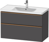 DURAVIT D-Neo Waschtischunterbau 984 mm betongrau matt mit Soft-Close und Bronze-Griff