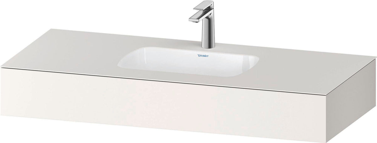 DURAVIT Qatego Einbauwaschtisch mit Konsole 800x550mm Weiß Hochglanz – Studio F. A. Porsche