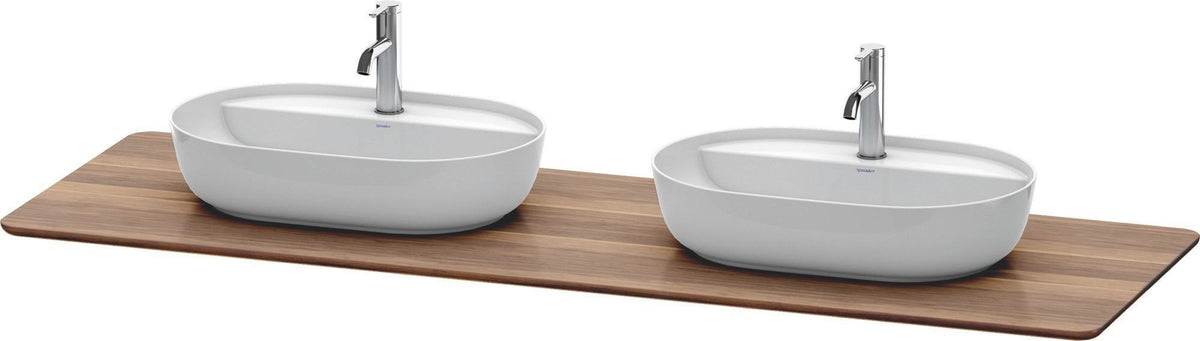 DURAVIT Luv Massivholzkonsole 1783 mm Amerikanischer Nussbaum mit 2 Ausschnitten