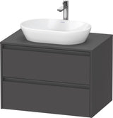 Duravit Ketho.2 Konsolen-Waschtischunterbau 800 mm betongrau matt mit 2 Schubkästen