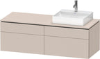 taupe supermatt / Spanplatte / 2 Schubkästen, 2 Auszüge