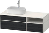 DURAVIT Zencha Konsolenwaschtischunterbau 1300 mm Eiche Anthrazit wandhängend