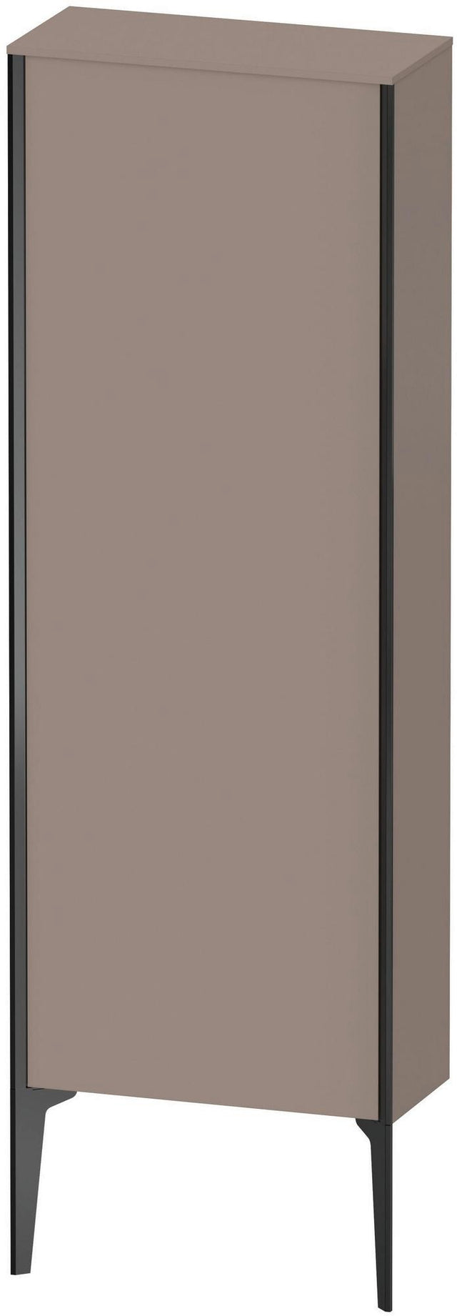 Duravit XViu Halbhochschrank 500 mm links, basalt matt, mit Tip-on und Soft-Close