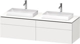 Duravit L-Cube Waschtischunterbau 1620 mm taupe supermatt, wandhängend, Tip-On