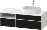 DURAVIT Zencha Konsolenwaschtischunterbau 1300 mm Eiche Anthrazit mit 2 Auszügen