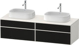 DURAVIT Zencha Konsolen-Waschtischunterbau 1600 mm Eiche Anthrazit mit 2 Auszügen