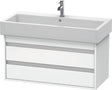 Duravit Ketho Waschtischunterbau 950 mm wandhängend mit 2 Schubkästen und Soft-Close in Weiß Matt