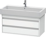Duravit Ketho Waschtischunterbau 950 mm wandhängend mit 2 Schubkästen und Soft-Close in Weiß Matt