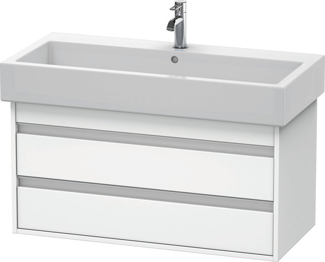 Duravit Ketho Waschtischunterbau 950 mm wandhängend mit 2 Schubkästen und Soft-Close in Weiß Matt