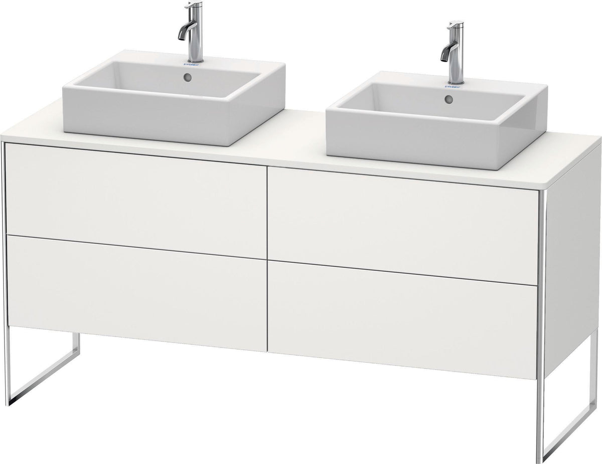 DURAVIT XSquare Waschtischunterbau 1600 mm betongrau matt, 4 Schubkästen, Tip-On, bodenstehend