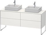 DURAVIT XSquare Waschtischunterbau 1600 mm betongrau matt, 4 Schubkästen, Tip-On, bodenstehend