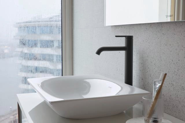 DURAVIT C.1 Einhebel-Waschtischmischer XL 166 mm Schwarz Matt ohne Zugstange