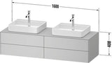 Duravit White Tulip Waschtischunterbau 1600 mm Nussbaum links von Philippe Starck