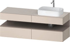 taupe supermatt / Nische basalt matt, mit Siphonausschnitt und Schürze / sonstige