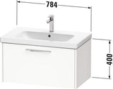 Duravit D-Code 2.0 Waschtischunterbau wandhängend 784 mm Weiß Matt mit Auszug und Soft-Close